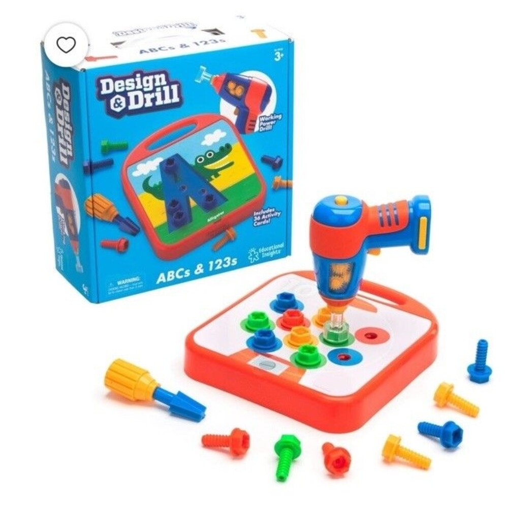 Educational Insights Design & Drill ABCs & 123s - Medium, Multi-color